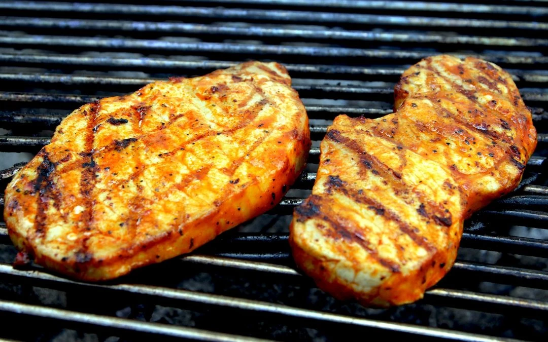 Tarragon Pork Blade Steak with Red Peppers and Fennel